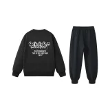 Черный свитшот+черные брюки