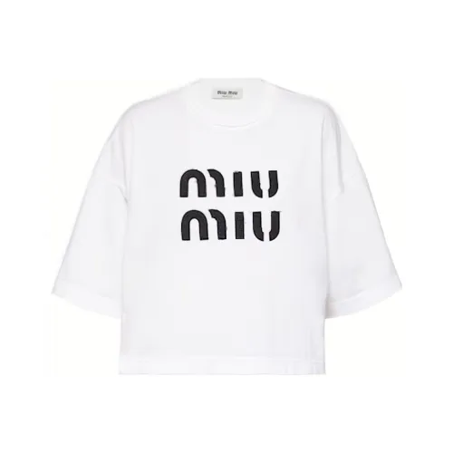 MIU MIU FW22 T-рубашка Женская Белая
