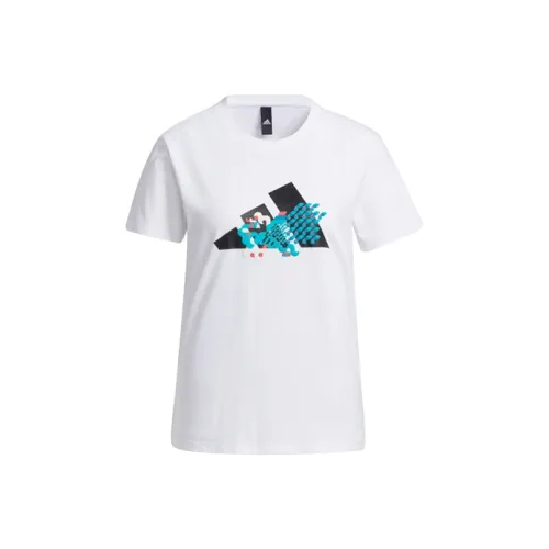 adidas CNY Collection Комплект с короткими рукавами T-рубашка Женская Белая