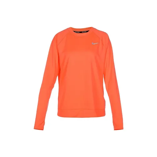 Nike Реглан рукав T-рубашка Женская Апельсин