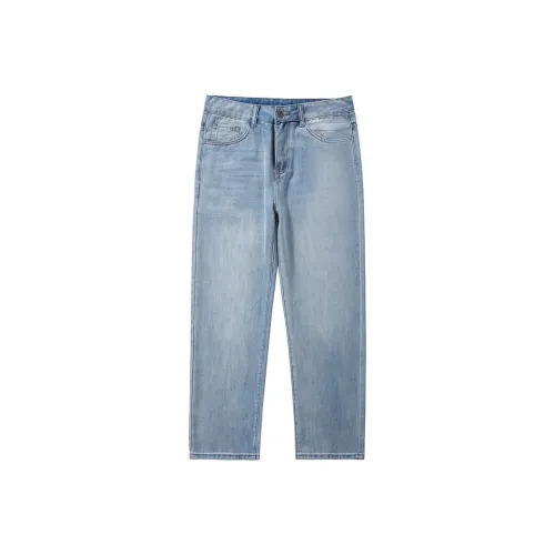 NVRFRGT Джинсы Унисекс Ностальгический Светло-Синий