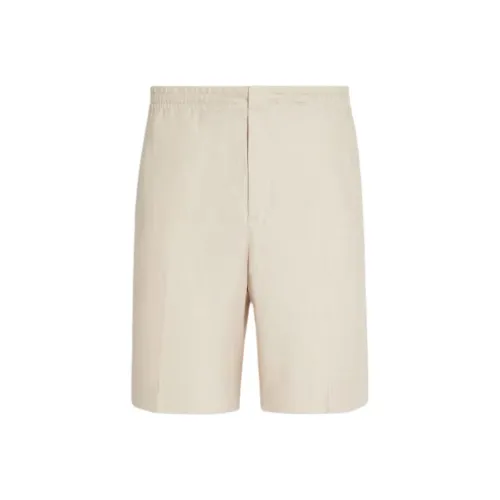 Zegna SS24 Повседневные шорты Мужские Светлый Бежевый