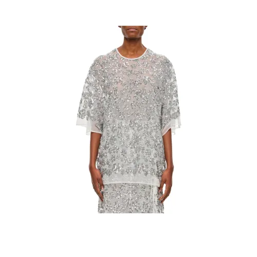 Cecilie Bahnsen T-рубашка Женская Серебряная