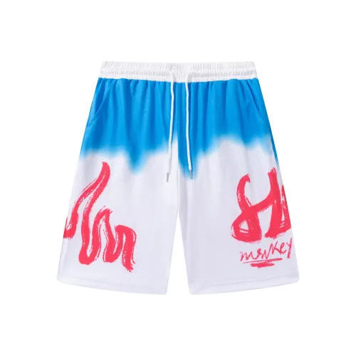 FireMonkey Белый и синий цвет Унисекс Баскетбольные шорты