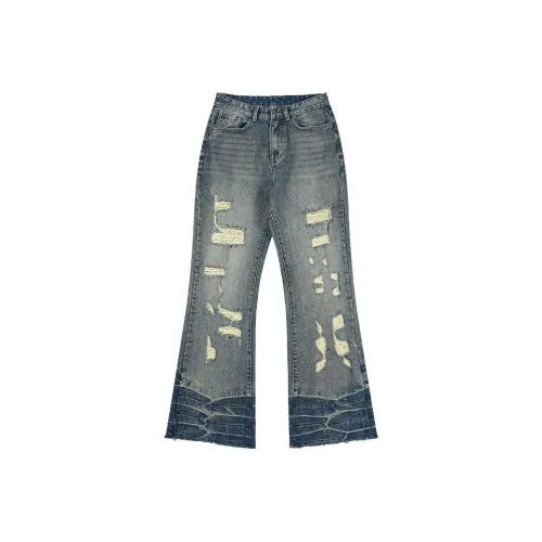 YINLANGSHIJIA Джинсы Мужские Винтажные Синие