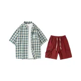 Set (верхний зеленый сетка + нижний бордовый)
