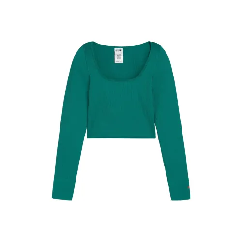 PUMA Зеленые Женские Футболки