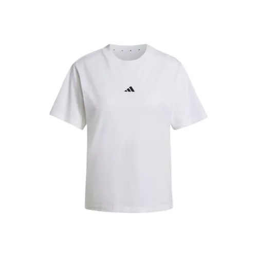 Adidas Essentials Стандартная футболка Женская Белая Черная