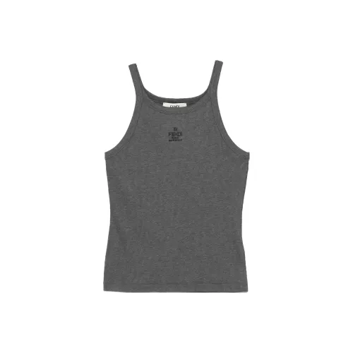 FENDI FW24 Майка Женская Средняя Серая