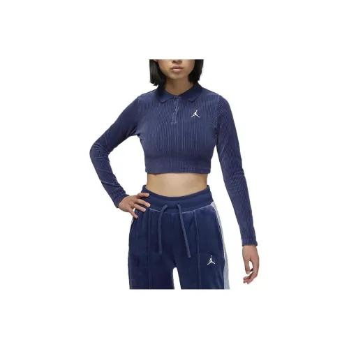 Джордан Морской Синий Женский Короткий Топ