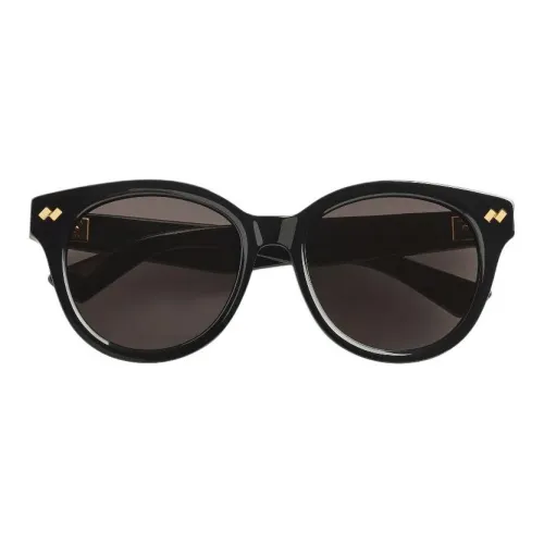 Bottega Veneta Переработанный ацетат Ester Круглые Солнцезащитные очки Женские Черные