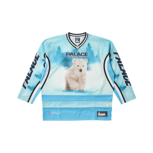 PALACE FW23 Осенне-зимняя коллекция Синий Унисекс Регбийная футболка