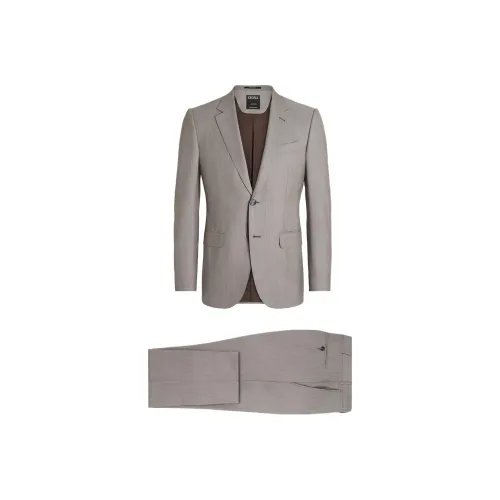 Zegna Бизнес-костюм мужской цвет тауповый