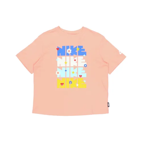 Nike Т-рубашка с рукавом женская розовая