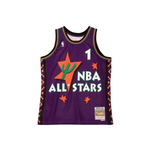 Mitchell Ness Фиолетовый Мужская баскетбольная футболка