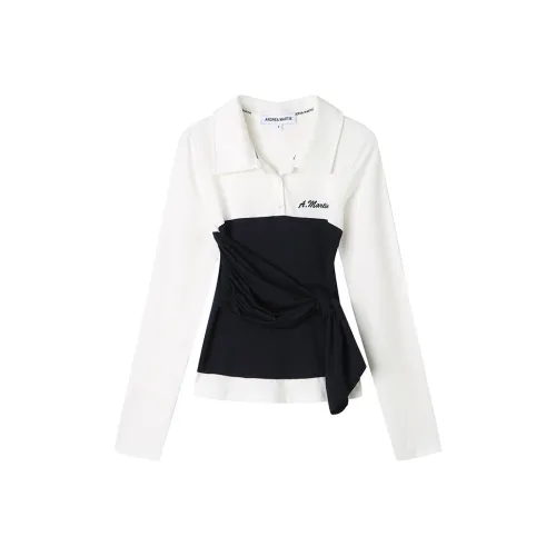 ANDREA MARTIN Т-рубашка с оборванным рукавом женская белая