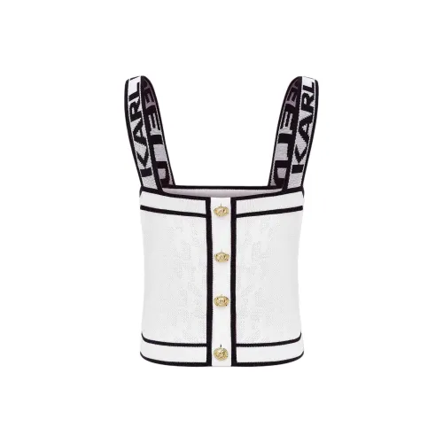 Karl Lagerfeld Майка Женская Белая