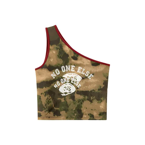 NO ONE ELSE Майка Женская Камуфляж Зеленый