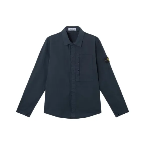 STONE ISLAND Рубашка Мужская Морской Синий