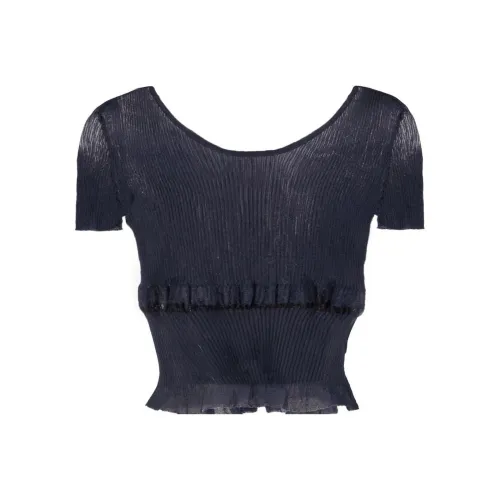 Jacquemus Темно-синий женский короткий топ