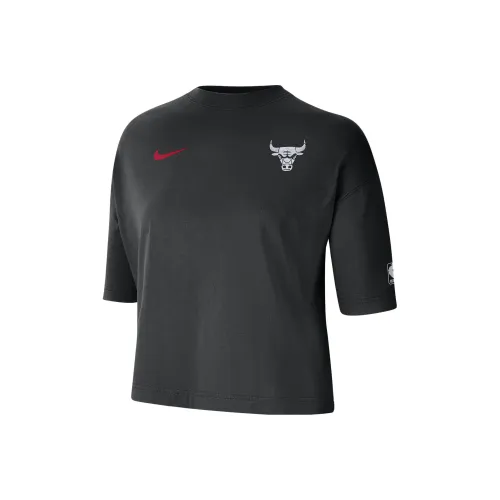 nike Рукав с спущенным плечом T-рубашка Женская BLACK CITY Edition 2023 24 Сезон Chicago Bulls