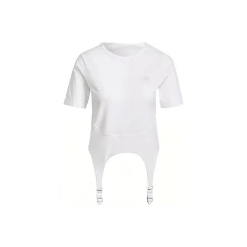 Adidas Originals Комплект с короткими рукавами T-рубашка Женская Белая