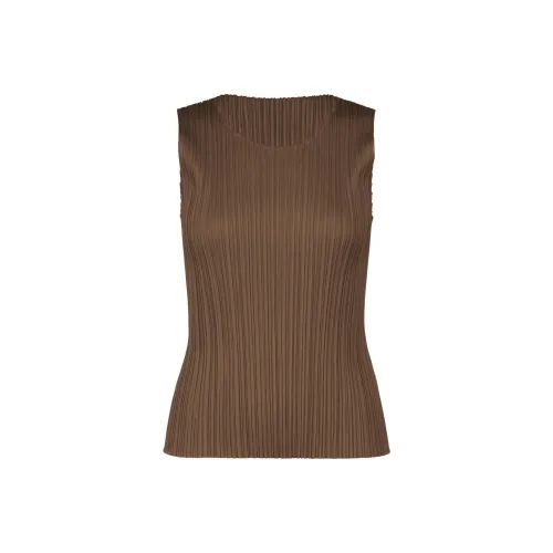 PLEATS PLEASE ISSEY MIYAKE Коричневые Женские Майки