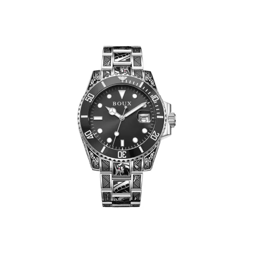 BOUX Автоматический Механический Механизм Мужские Часы 42 мм Черный