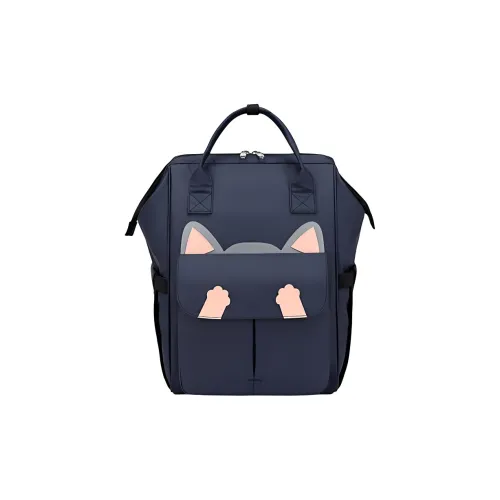 Gu Shang Lai Нейлон Рюкзак Средний Детский Темно-синий