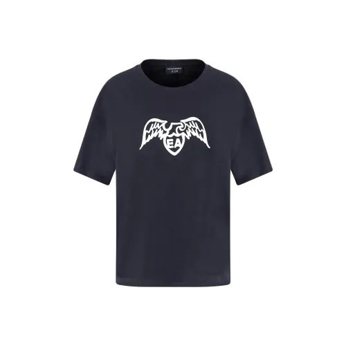 EMPORIO ARMANI Стандартная футболка женская морской синий