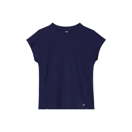 UNIQLO x RUIDIANYUNDONGYUAN LIANMINGKUAN Серия Swedish Athlete Joint T-рубашка Женская Синяя