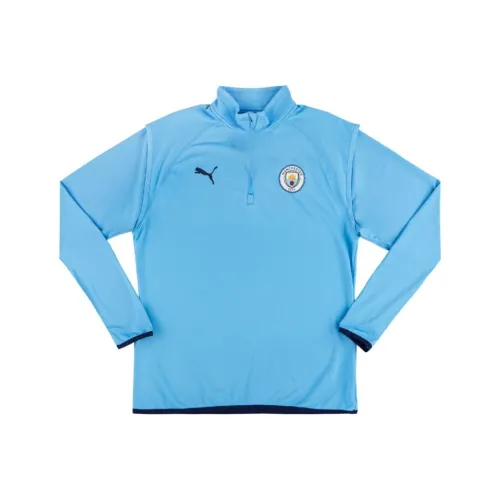 PUMA MCFC Веревка-тренировка Средний слой Футбол Джерси Мужской Синий