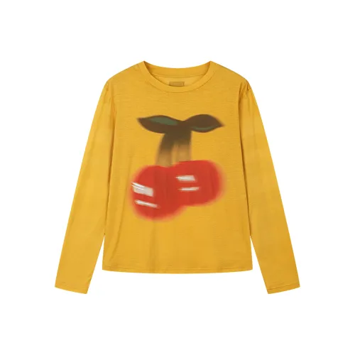 UOOYAA Желтые Женские Футболки