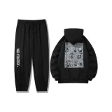 Чёрный топ + чёрные штаны