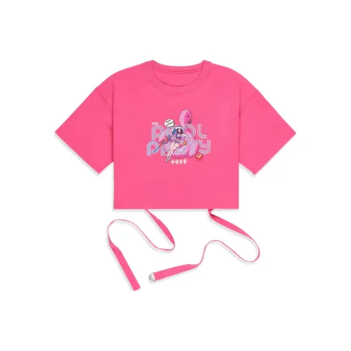 LINING Li NING X League of Legends Pool Вечеринка Co Branded SERIES Ярко-розовые Женские Футболки