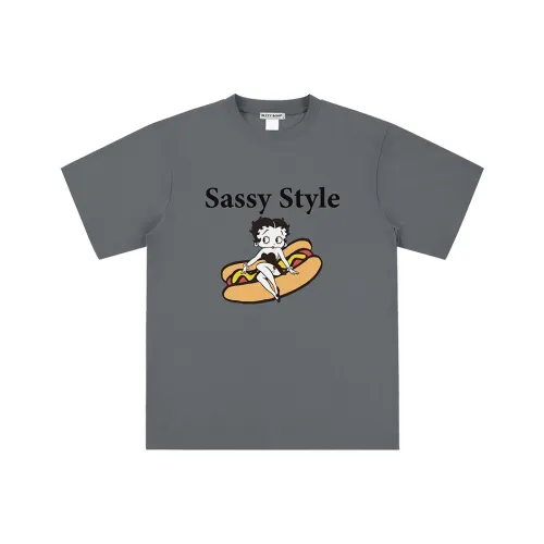 Betty Boop Рукав с оборванным плечом T-рубашка Унисекс