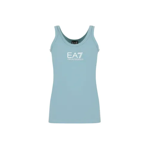 EMPORIO ARMANI EA7 SS24 Майка Женская Синяя