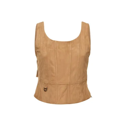 Saks Potts Майка Женская Коричневая