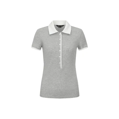 URBAN REVIVO T Рубашка Женская Светлый Меланж Серый