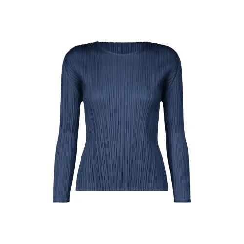 PLEATS PLEASE ISSEY MIYAKE Рубашка Женская Морской Синий