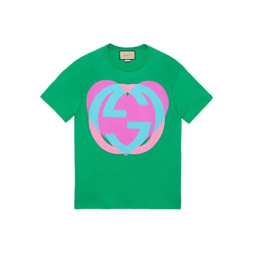 GUCCI Love Parade SS22 Стандартная T-рубашка Женская Зеленая