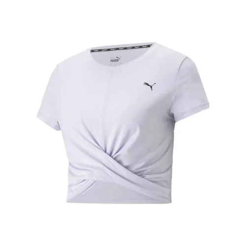 PUMA GRAPHICS Studio Yogini Lite TWIST Tee T-Shirt Женская Фиолетовая