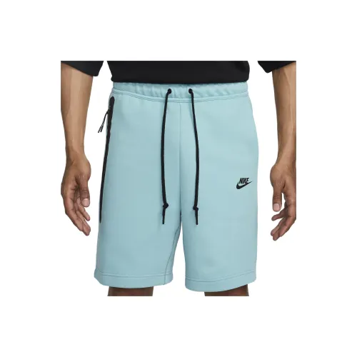 nike Sportswear Tech Fleece Повседневные шорты Мужские Джинсовый синий Бирюзовый Черный