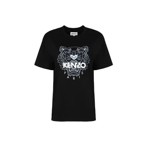 KENZO Classic Tiger Head Черные Женские Футболки