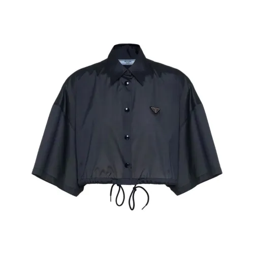 PRADA Черные Женские Короткие Топы