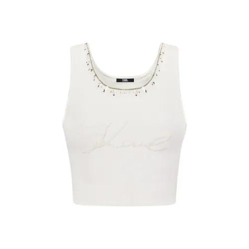 Karl Lagerfeld Майка Женская Белая