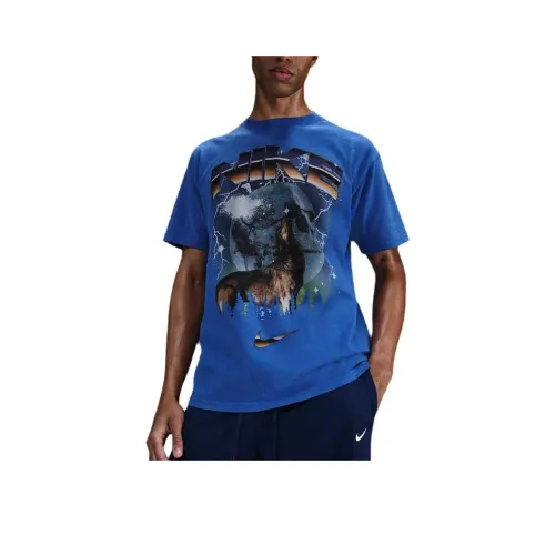 nike SS25 Max 90 T Рубашка Мужская Синяя