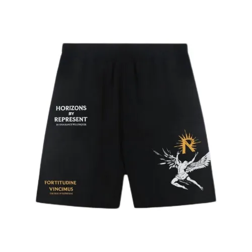 REPRESENT Черные Мужские Повседневные Шорты