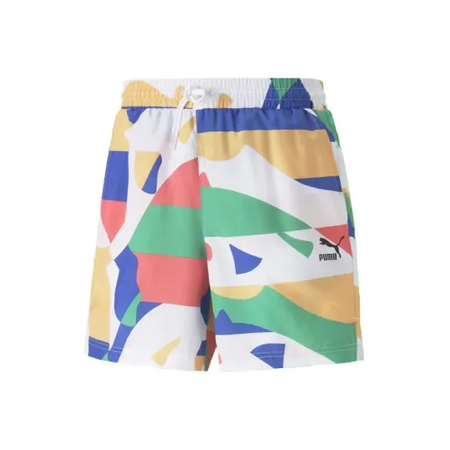 PUMA Worldwide AOP Плетеные шорты 6' Спортивные шорты Унисекс Радужный
