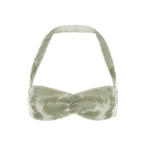 PRADA Майка Женская Светло-Зеленая